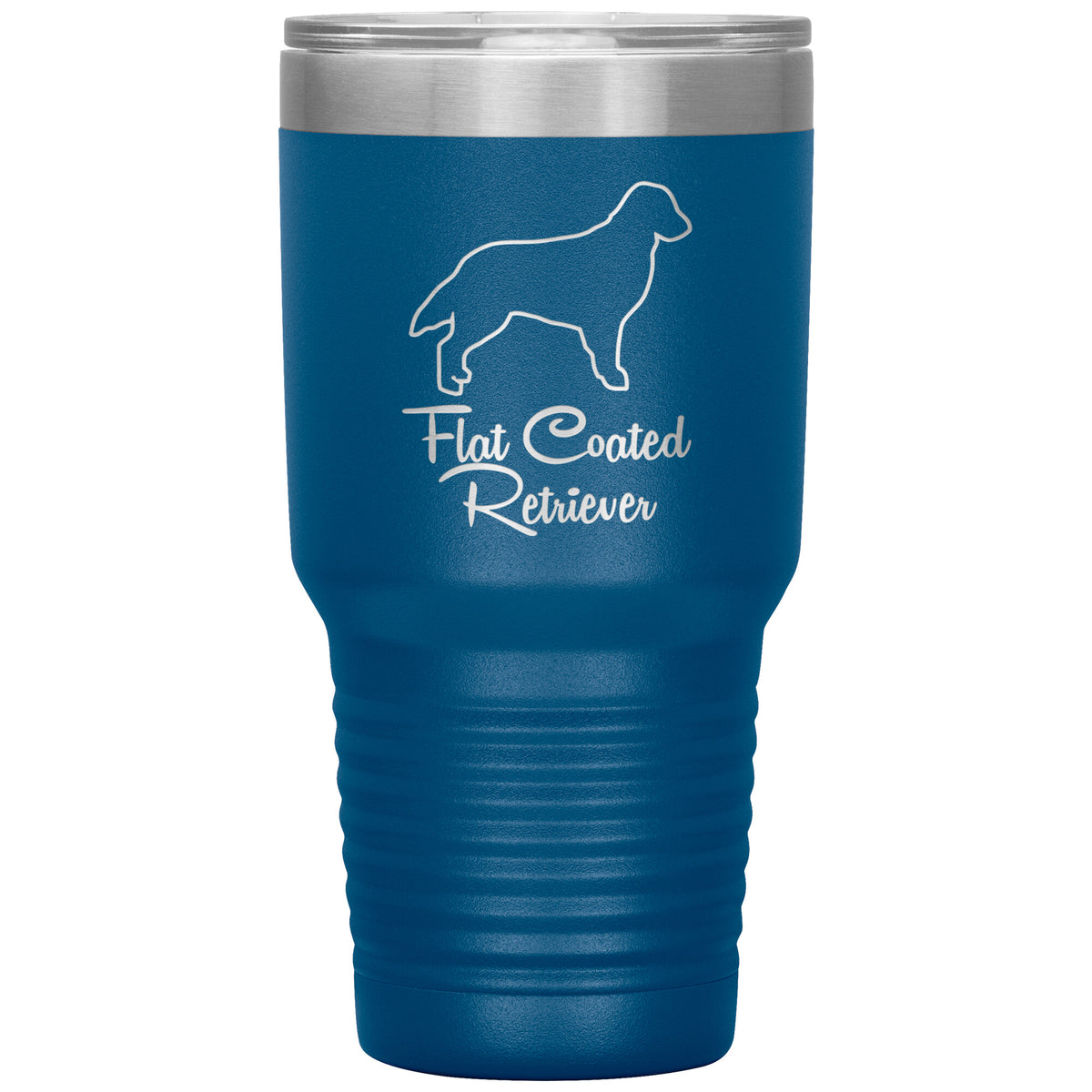 Flat Coated Retriever Dog Outlined Silhouette 30oz Insulated Tumbler