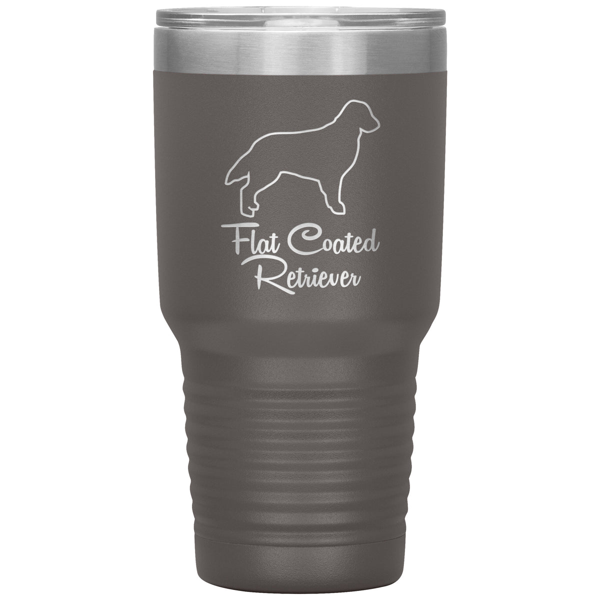 Flat Coated Retriever Dog Outlined Silhouette 30oz Insulated Tumbler