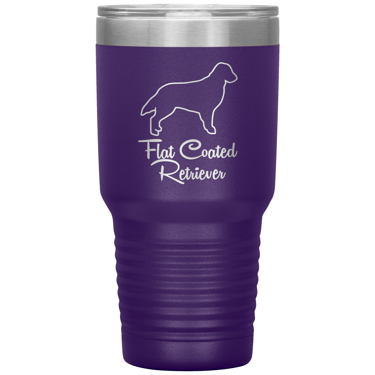 Flat Coated Retriever Dog Outlined Silhouette 30oz Insulated Tumbler