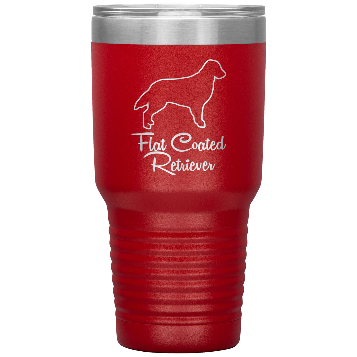 Flat Coated Retriever Dog Outlined Silhouette 30oz Insulated Tumbler