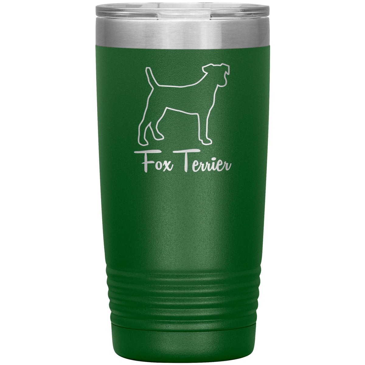 Fox Terrier Dog Outlined Silhouette 20oz Insulated Tumbler