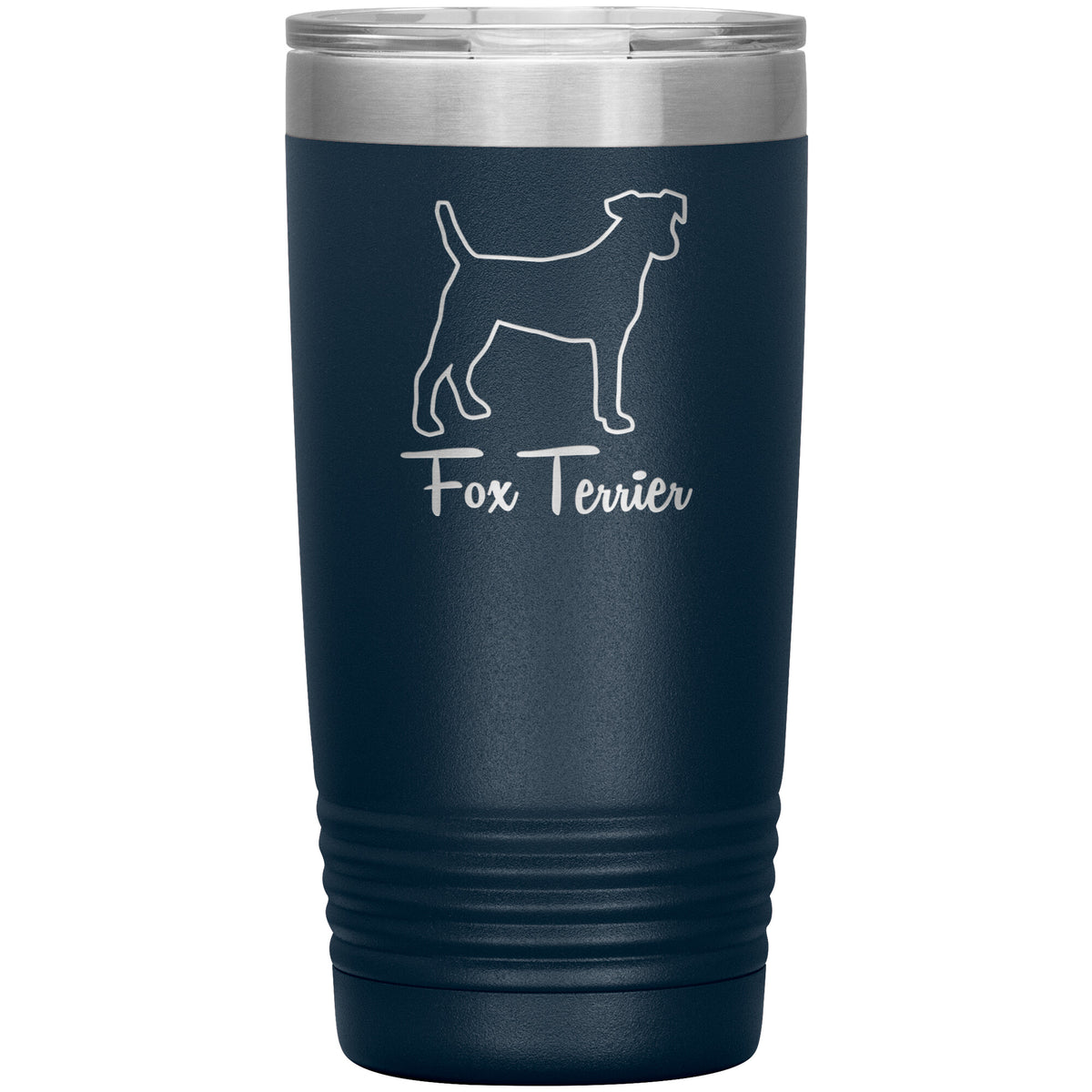 Fox Terrier Dog Outlined Silhouette 20oz Insulated Tumbler