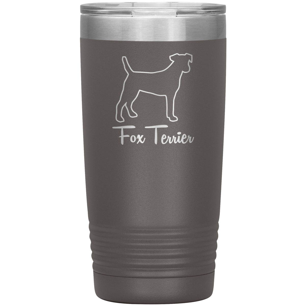 Fox Terrier Dog Outlined Silhouette 20oz Insulated Tumbler