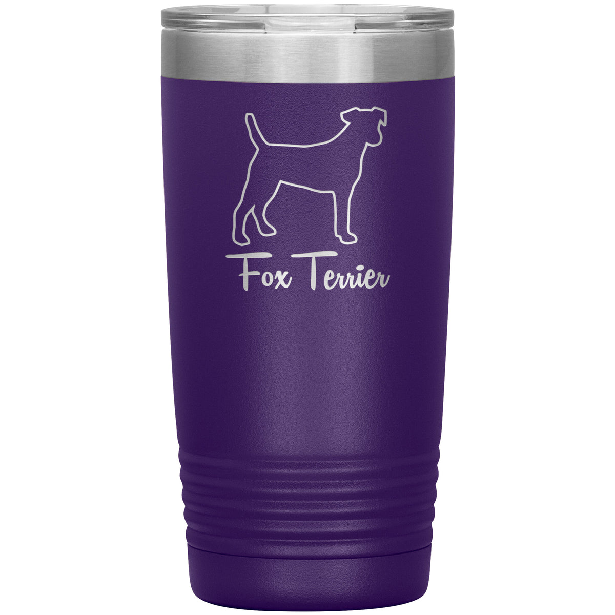 Fox Terrier Dog Outlined Silhouette 20oz Insulated Tumbler