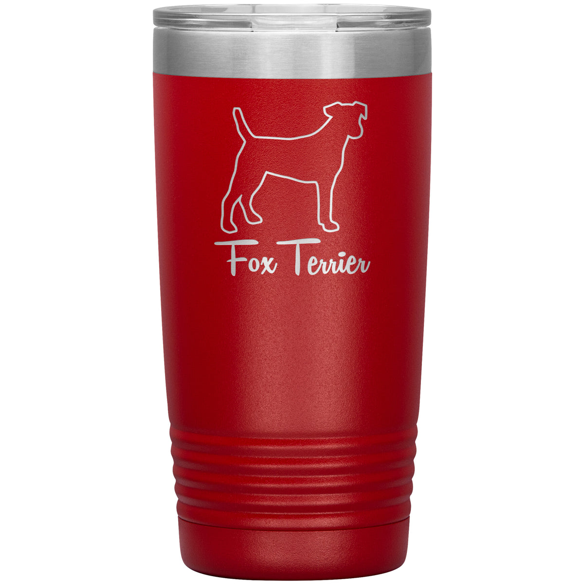 Fox Terrier Dog Outlined Silhouette 20oz Insulated Tumbler