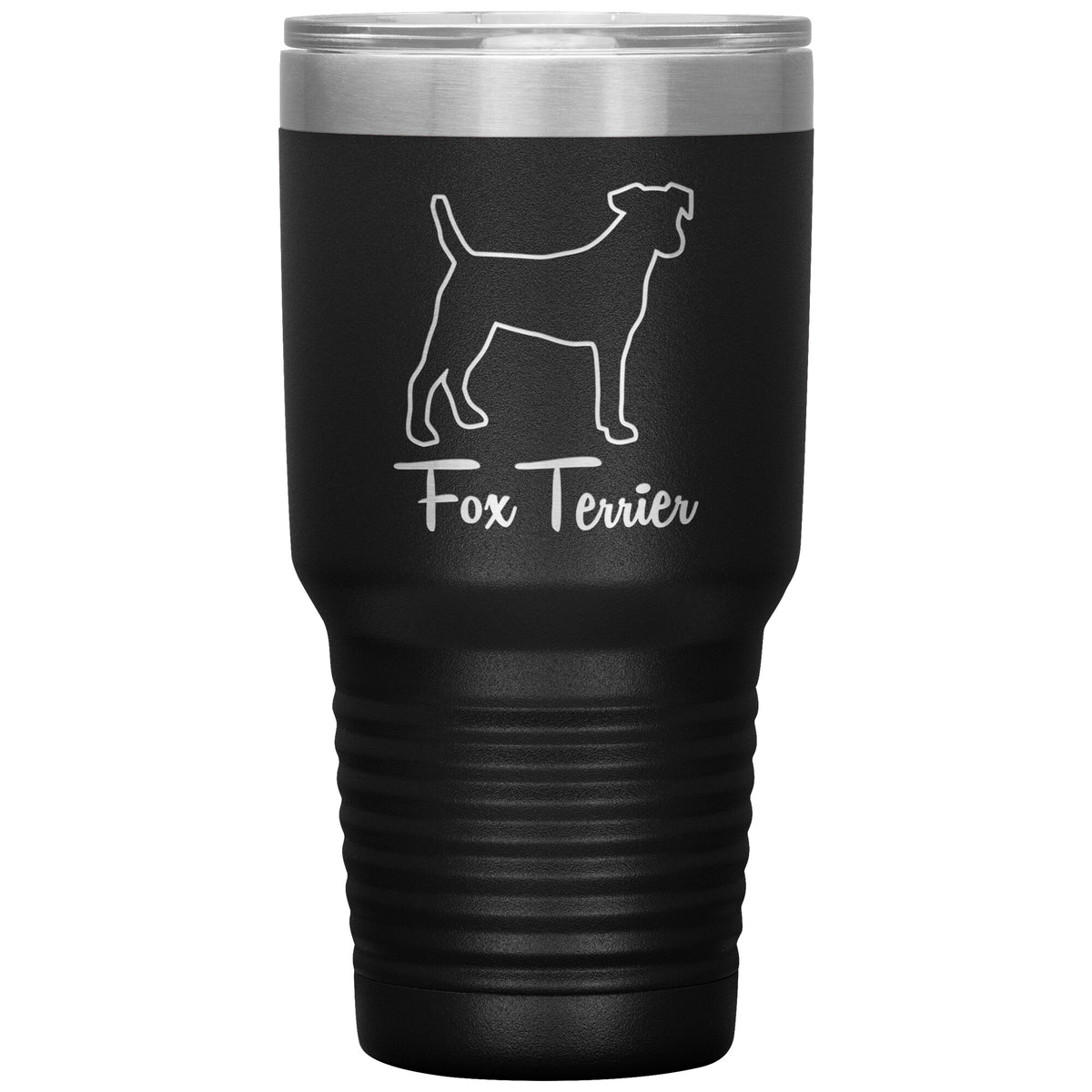 Fox Terrier Dog Outlined Silhouette 30oz Insulated Tumbler