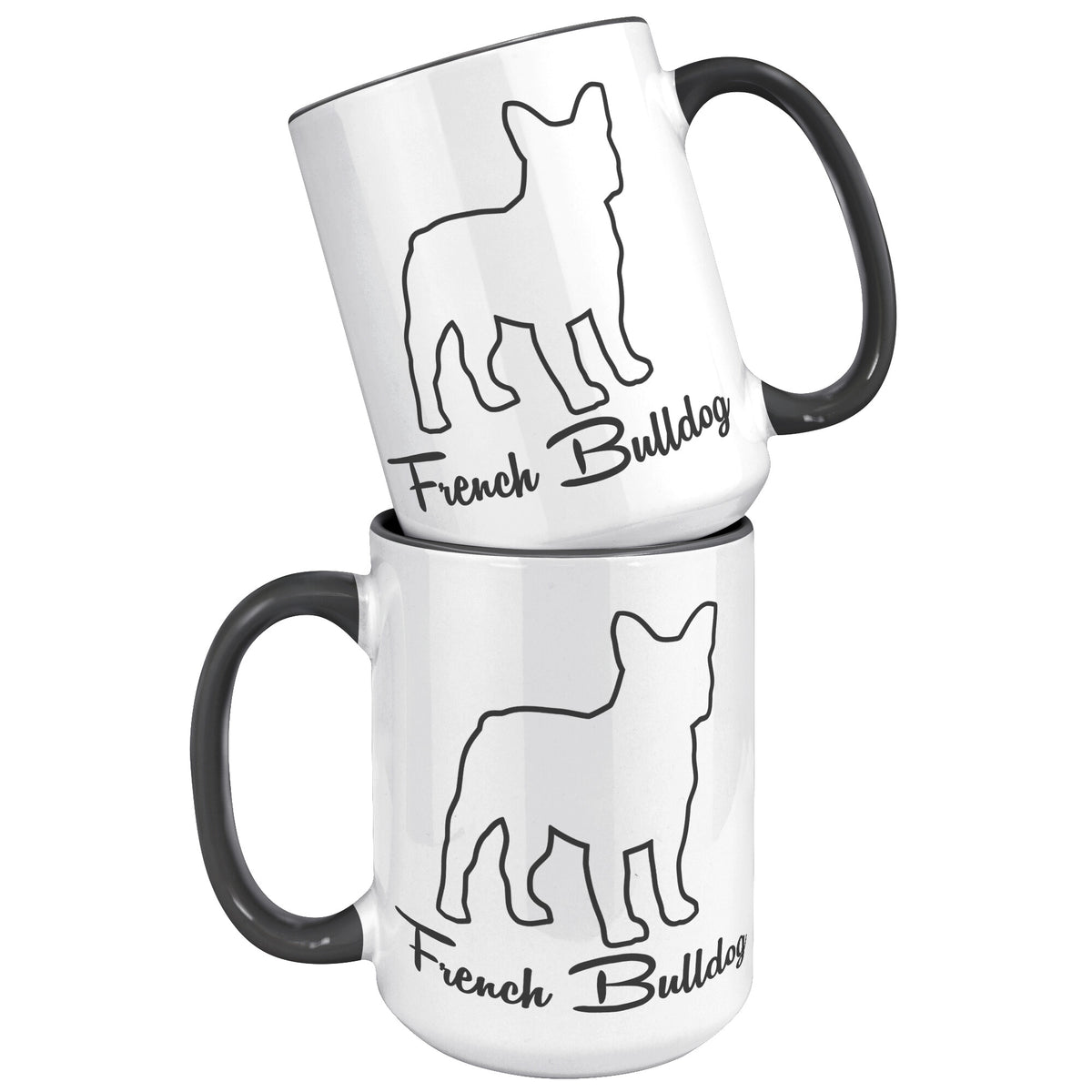 French Bulldog Dog Outlined Silhouette 15oz Accent Mug