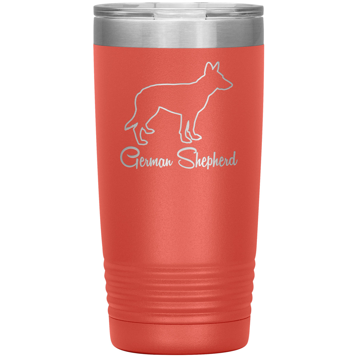 German Shepherd Dog Outlined Silhouette 20oz Insulated Tumbler