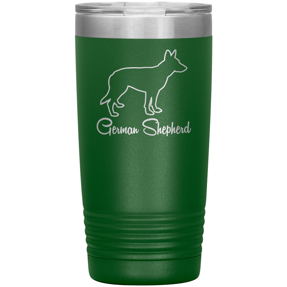 German Shepherd Dog Outlined Silhouette 20oz Insulated Tumbler