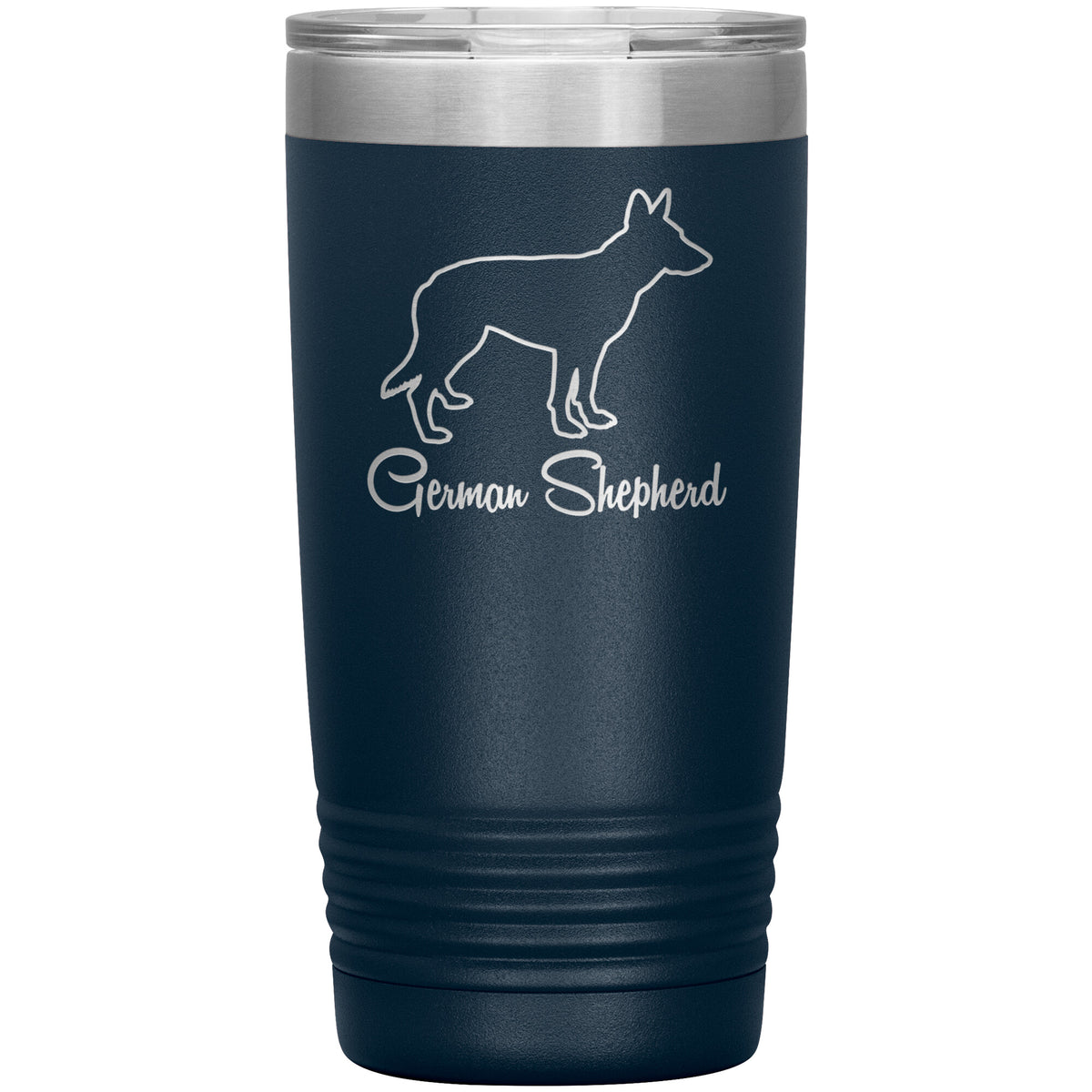German Shepherd Dog Outlined Silhouette 20oz Insulated Tumbler