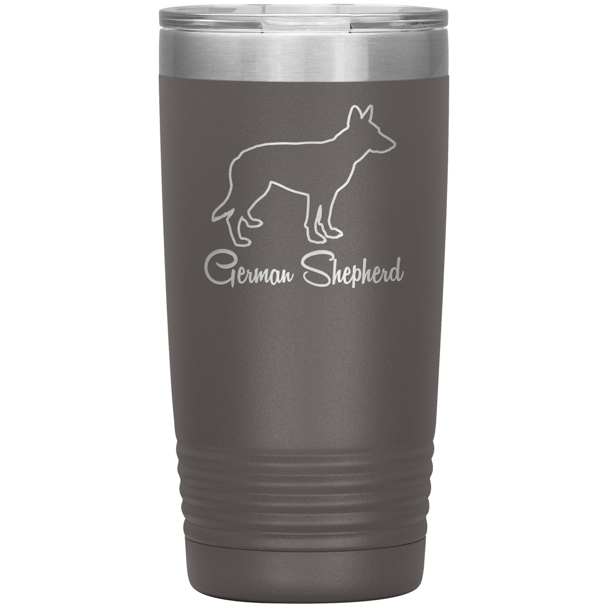 German Shepherd Dog Outlined Silhouette 20oz Insulated Tumbler