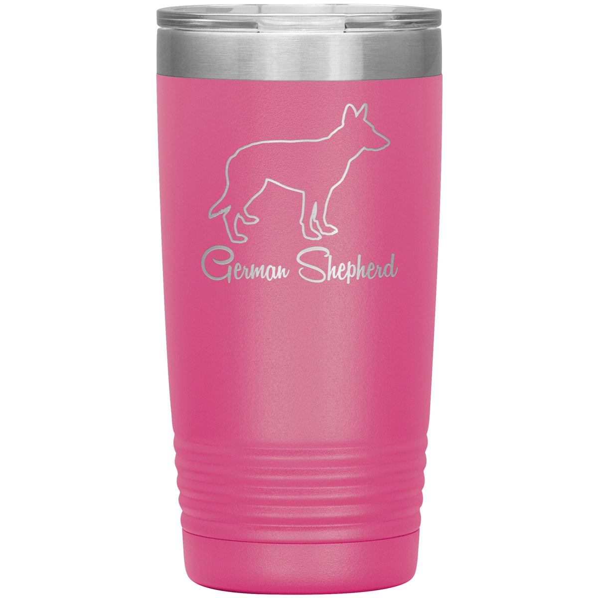 German Shepherd Dog Outlined Silhouette 20oz Insulated Tumbler
