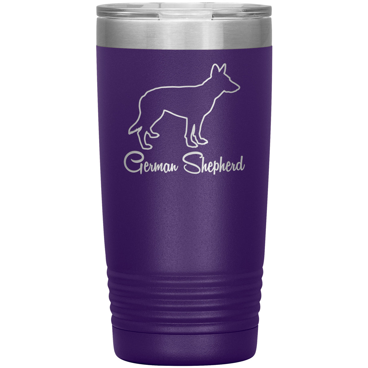 German Shepherd Dog Outlined Silhouette 20oz Insulated Tumbler