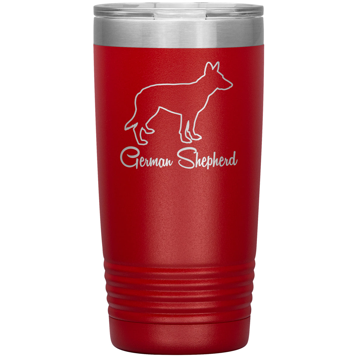 German Shepherd Dog Outlined Silhouette 20oz Insulated Tumbler