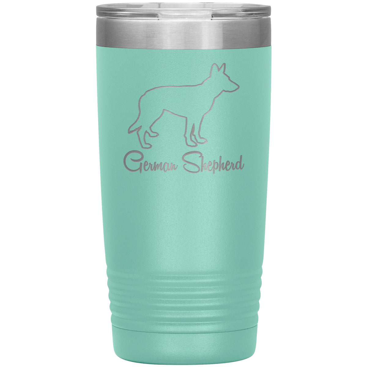 German Shepherd Dog Outlined Silhouette 20oz Insulated Tumbler