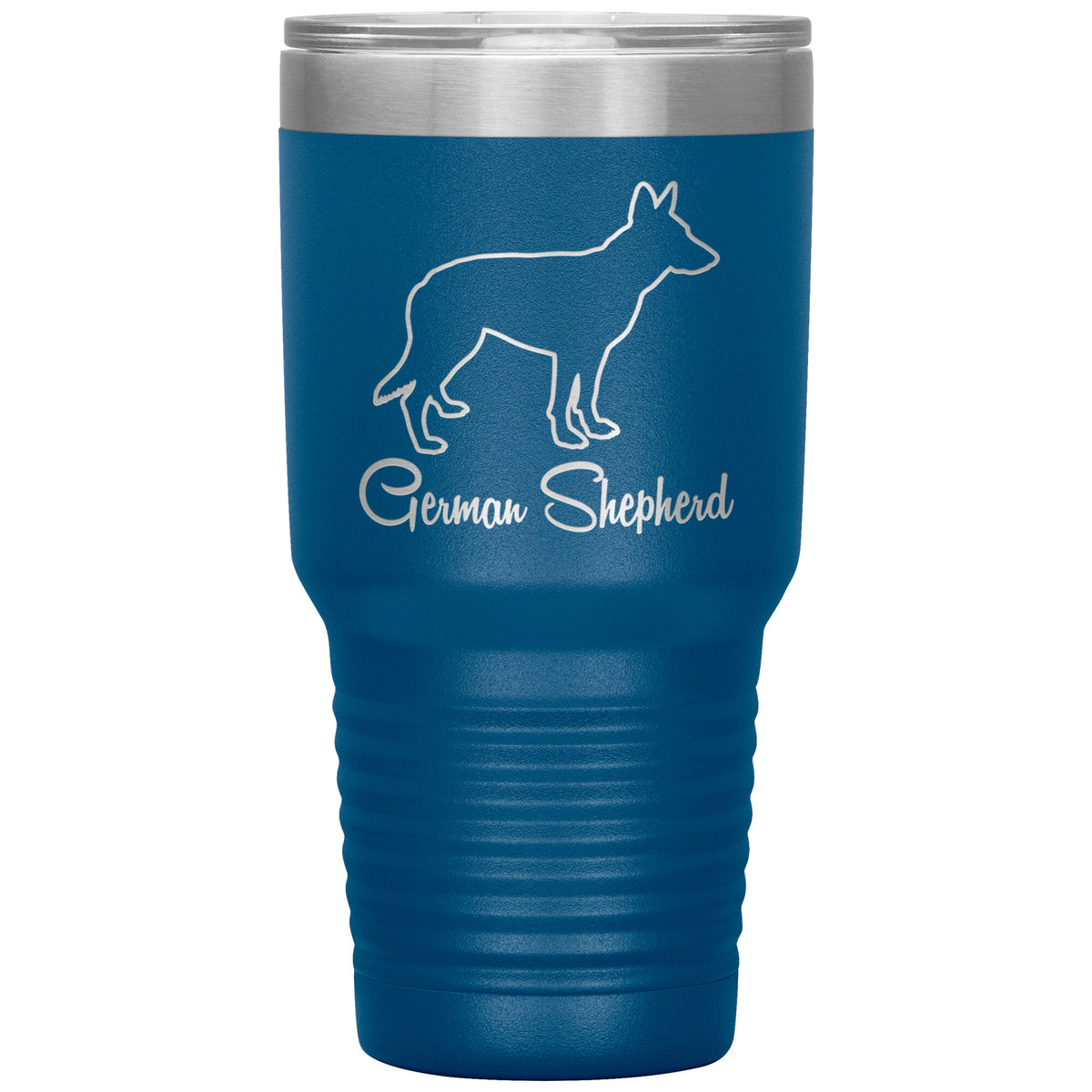 German Shepherd Dog Outlined Silhouette 30oz Insulated Tumbler