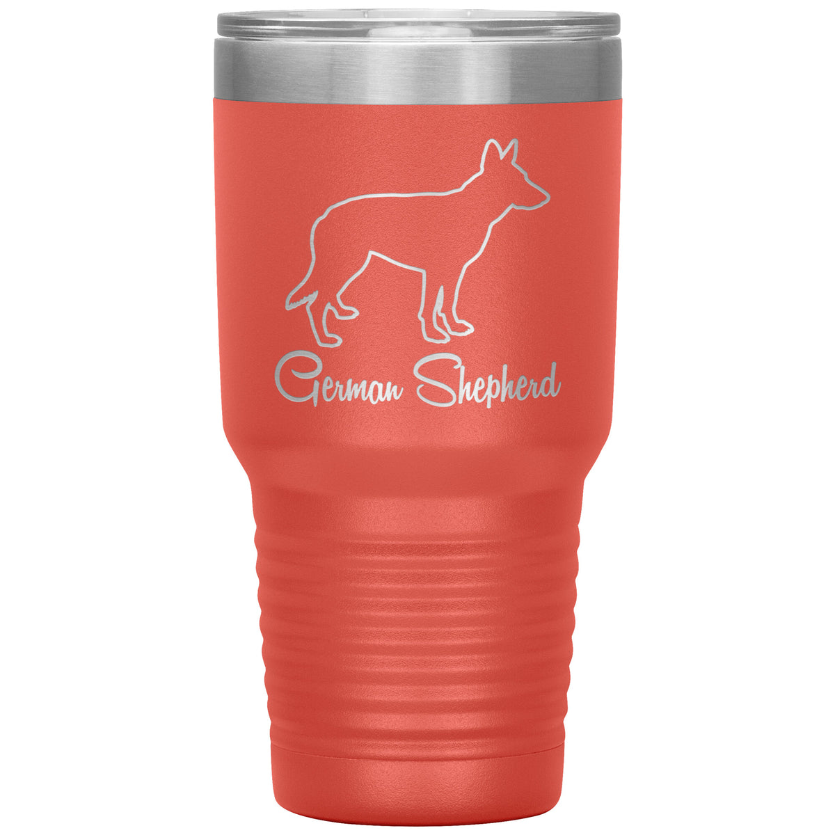 German Shepherd Dog Outlined Silhouette 30oz Insulated Tumbler