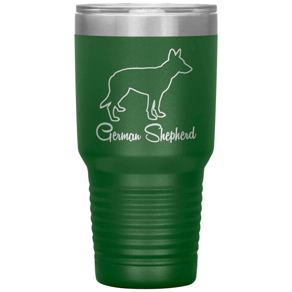 German Shepherd Dog Outlined Silhouette 30oz Insulated Tumbler