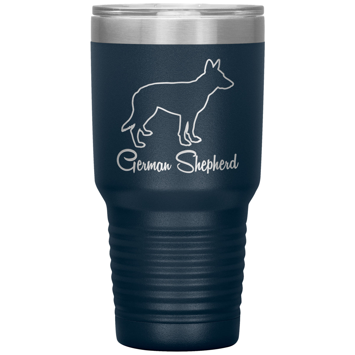 German Shepherd Dog Outlined Silhouette 30oz Insulated Tumbler