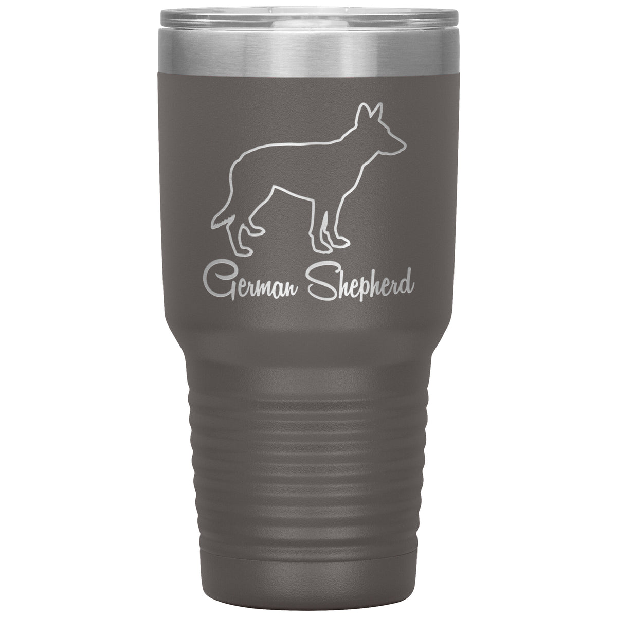 German Shepherd Dog Outlined Silhouette 30oz Insulated Tumbler