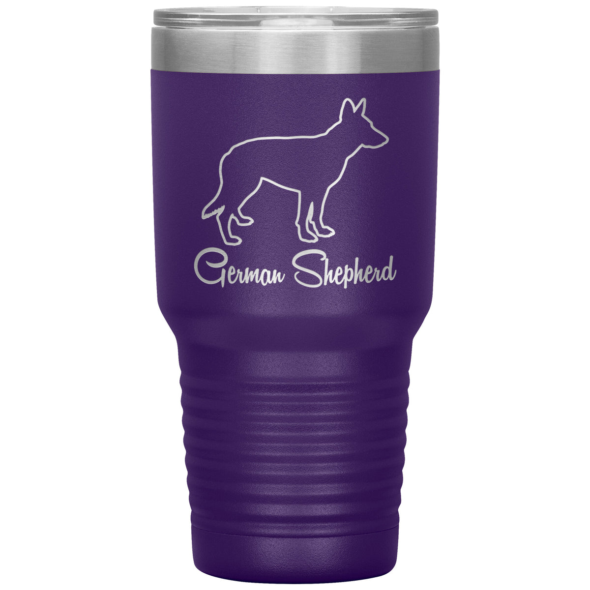 German Shepherd Dog Outlined Silhouette 30oz Insulated Tumbler