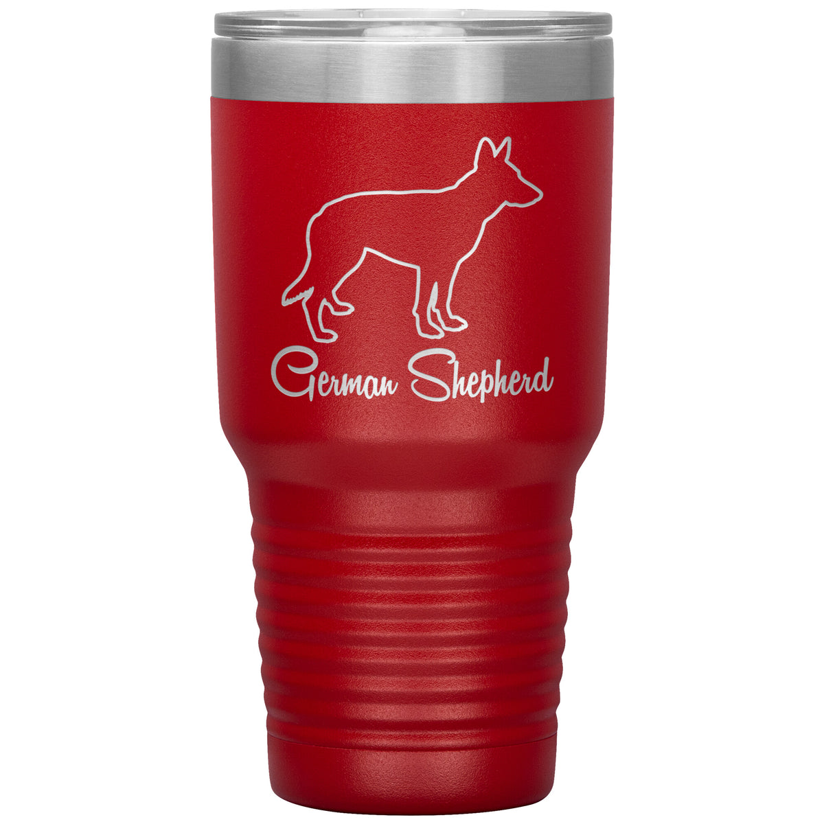 German Shepherd Dog Outlined Silhouette 30oz Insulated Tumbler