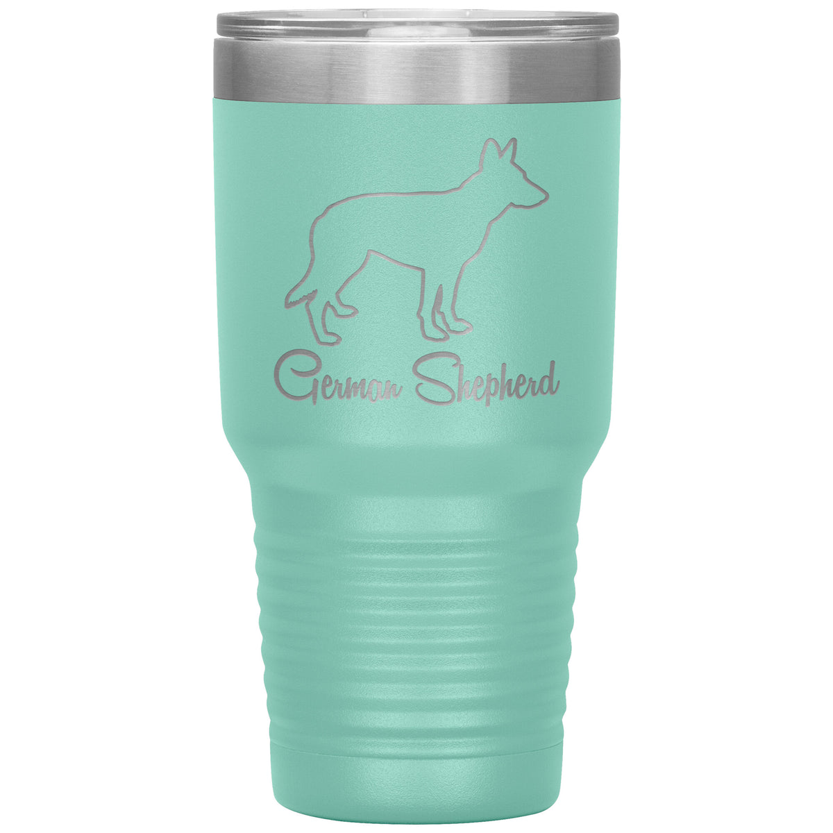 German Shepherd Dog Outlined Silhouette 30oz Insulated Tumbler