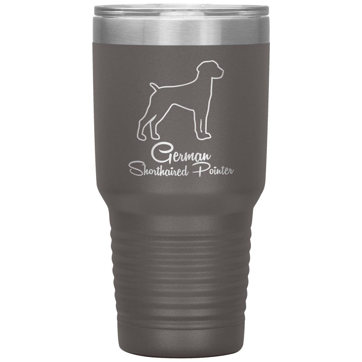 German Shorthaired Pointer Dog Outlined Silhouette 30oz Insulated Tumbler