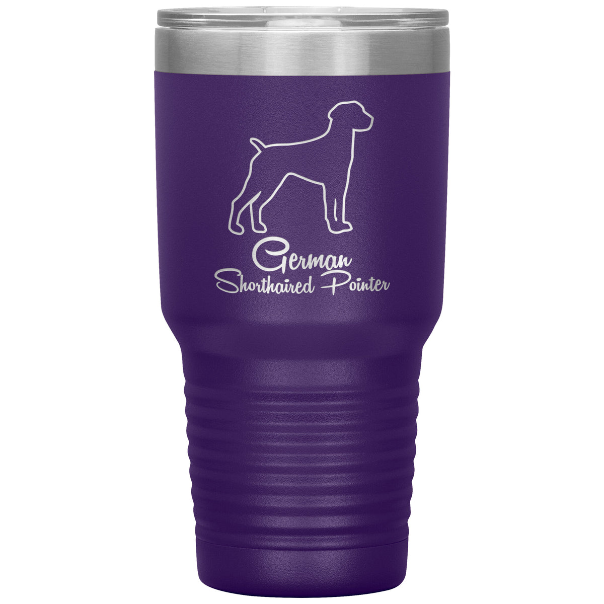 German Shorthaired Pointer Dog Outlined Silhouette 30oz Insulated Tumbler