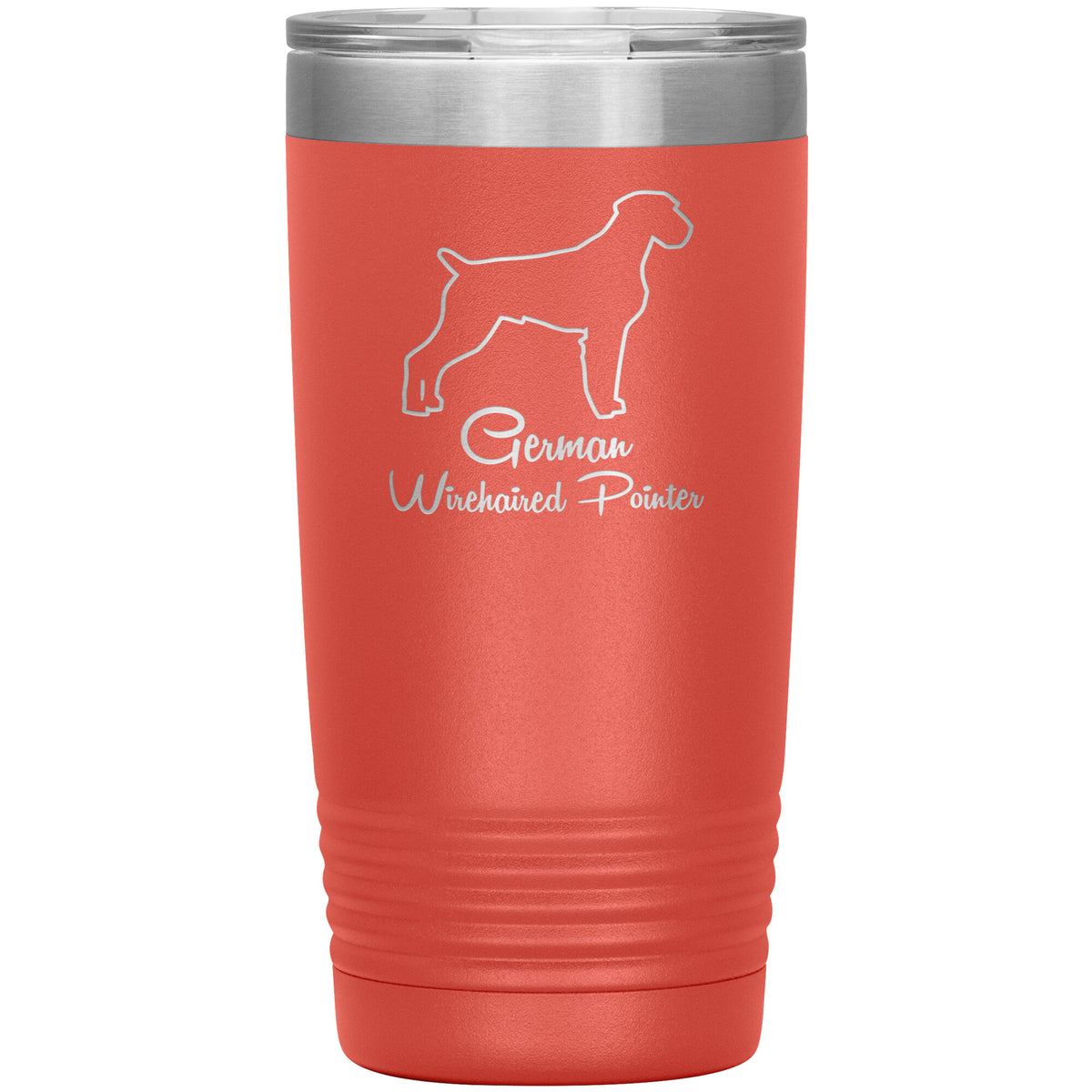 German Wirehaired Pointer Dog Outlined Silhouette 20oz Insulated Tumbler