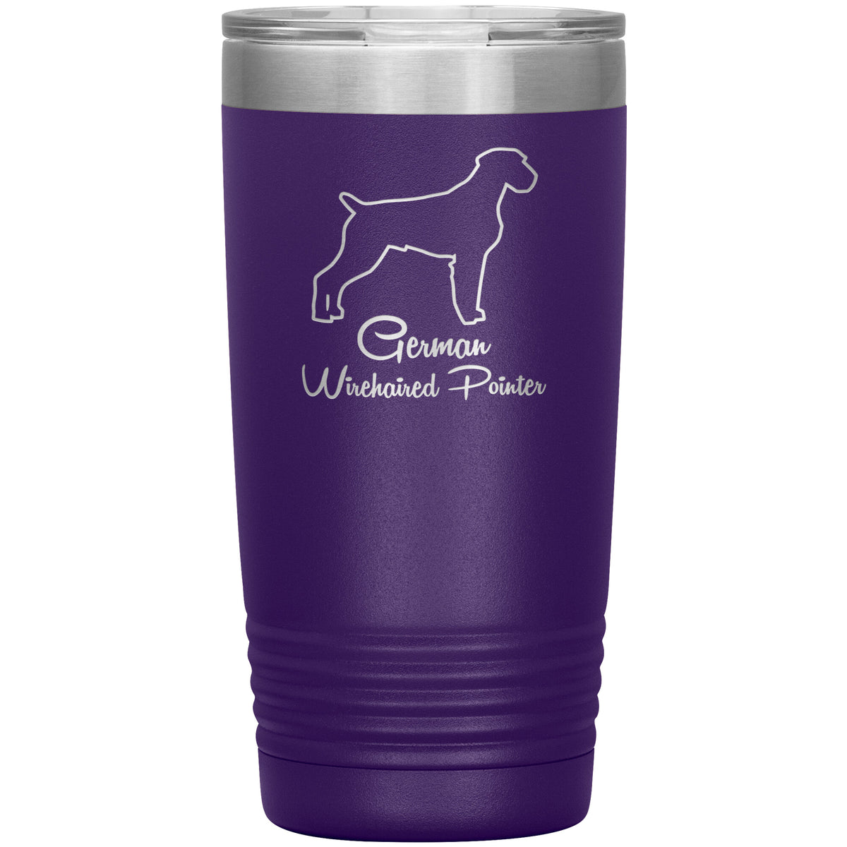 German Wirehaired Pointer Dog Outlined Silhouette 20oz Insulated Tumbler