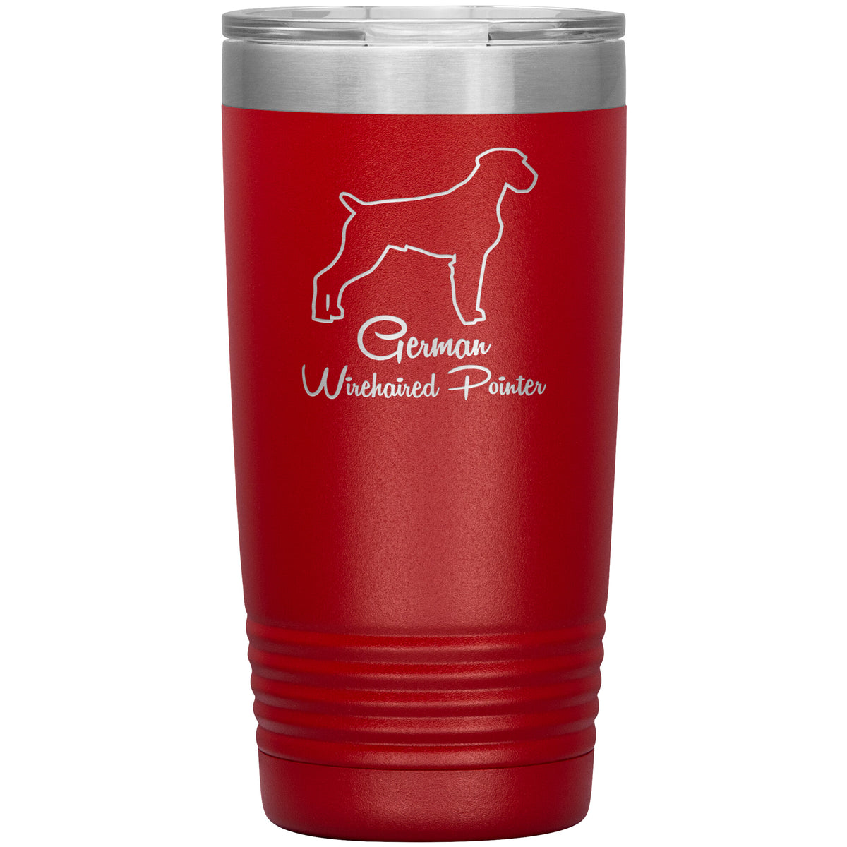 German Wirehaired Pointer Dog Outlined Silhouette 20oz Insulated Tumbler