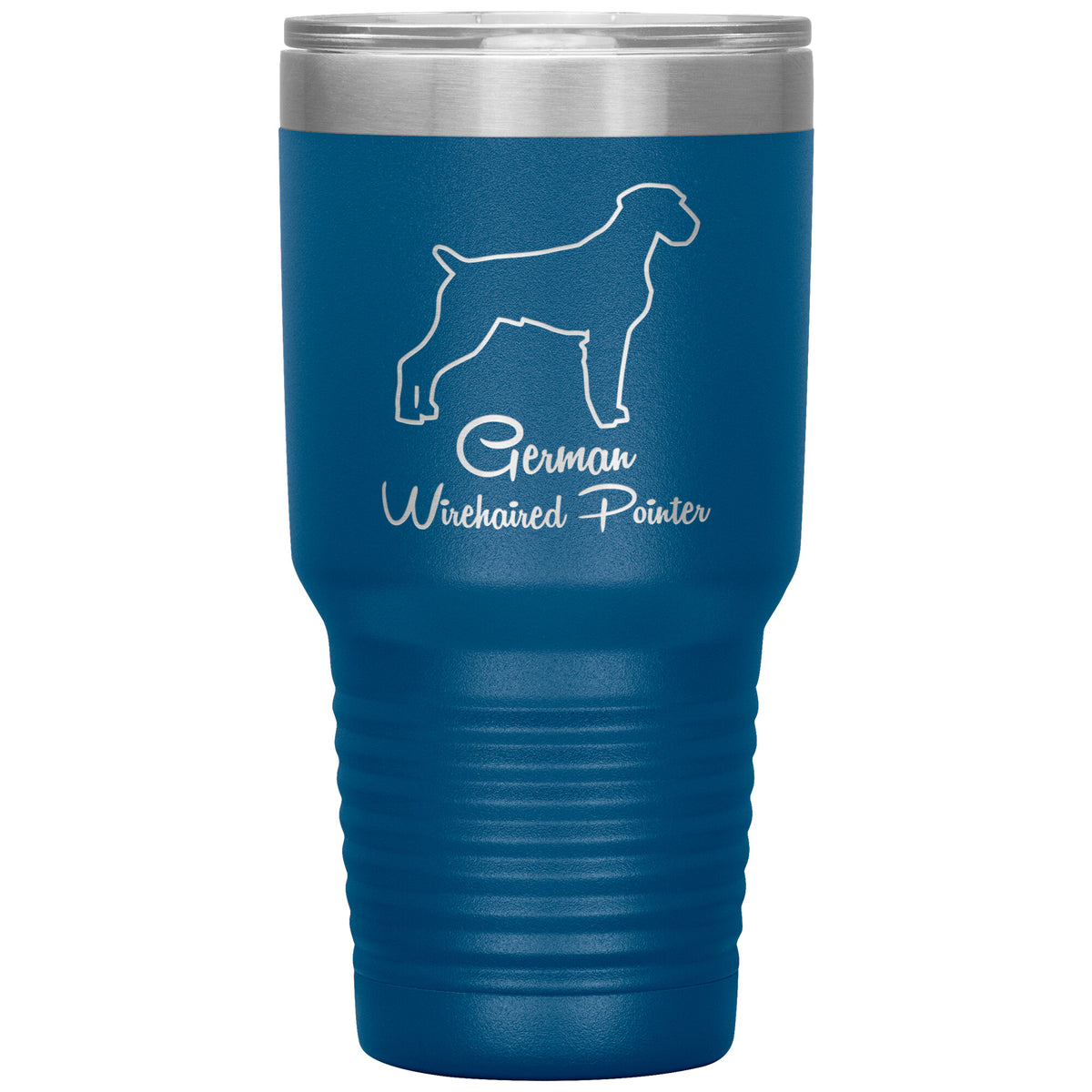 German Wirehaired Pointer Dog Outlined Silhouette 30oz Insulated Tumbler