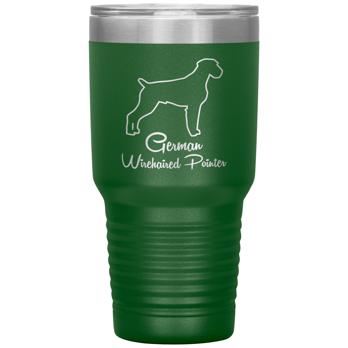 German Wirehaired Pointer Dog Outlined Silhouette 30oz Insulated Tumbler