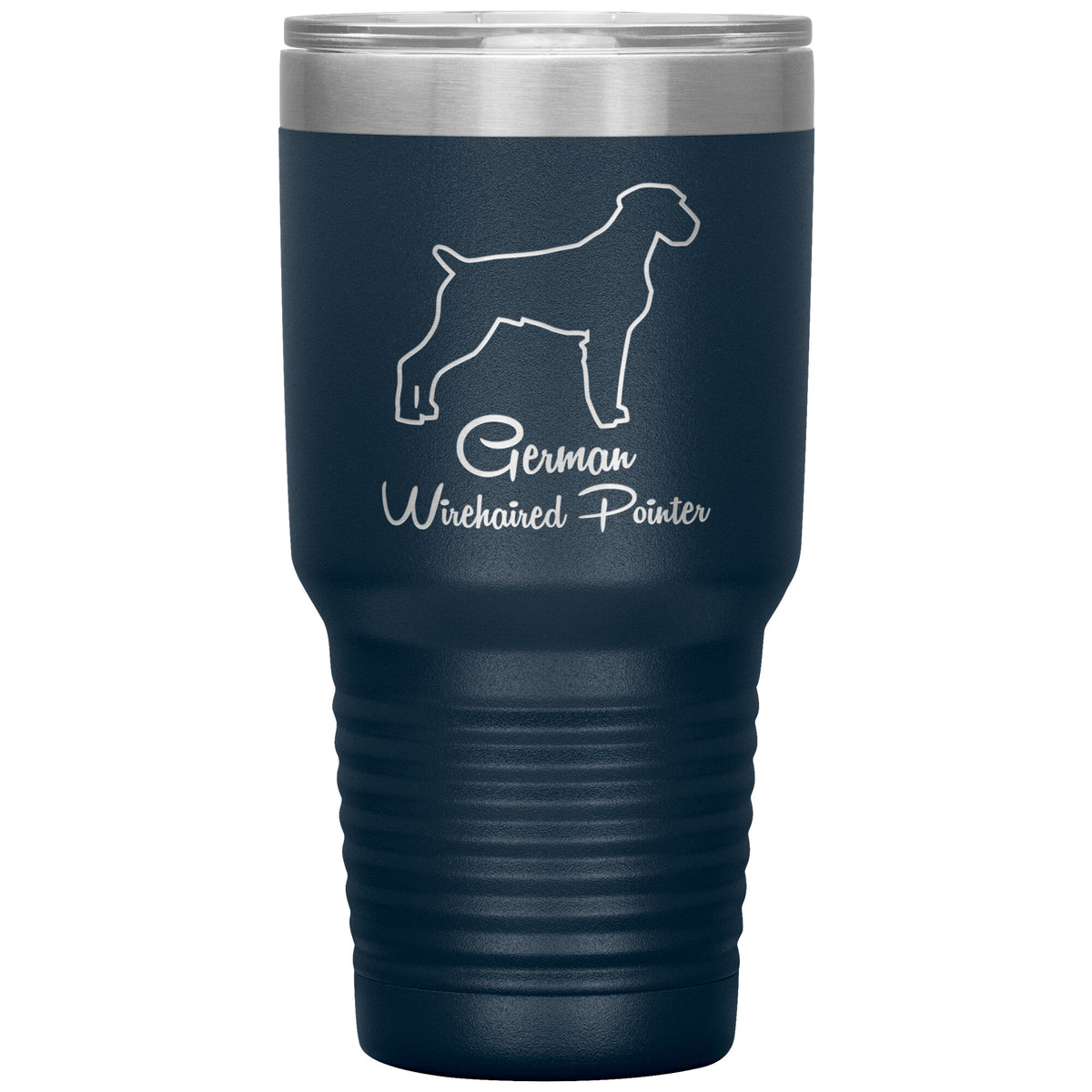 German Wirehaired Pointer Dog Outlined Silhouette 30oz Insulated Tumbler
