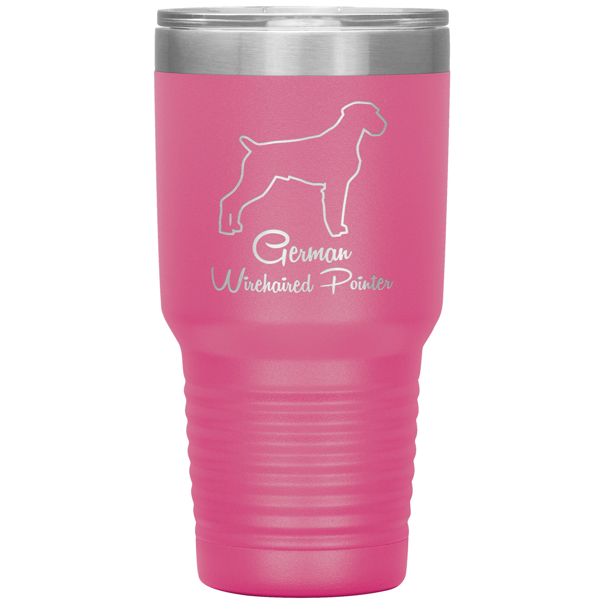 German Wirehaired Pointer Dog Outlined Silhouette 30oz Insulated Tumbler