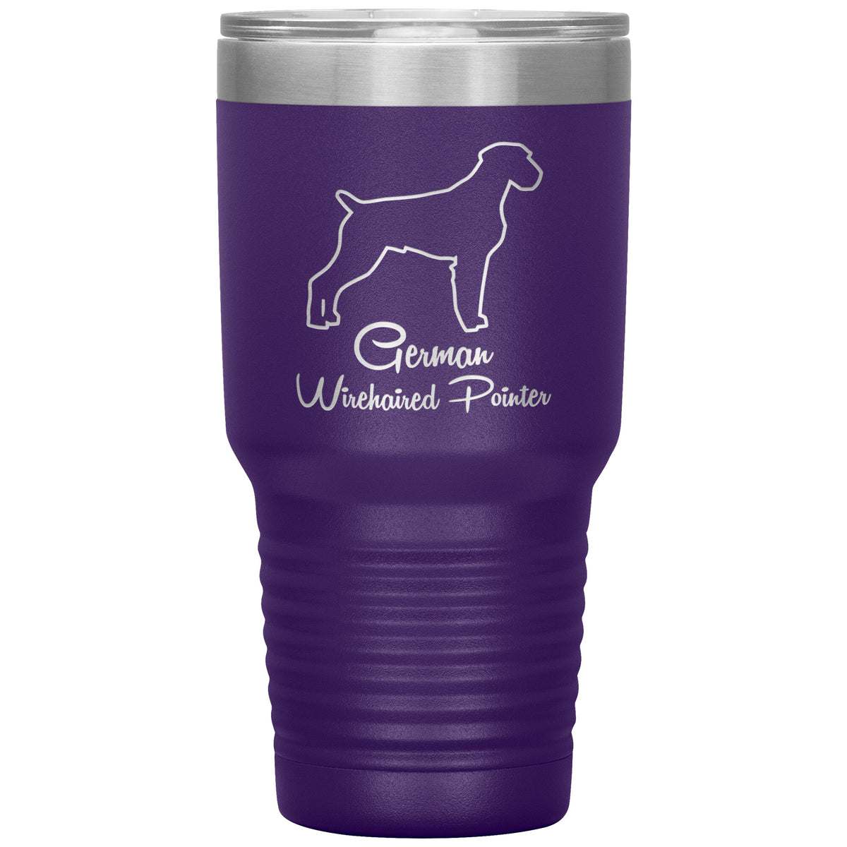 German Wirehaired Pointer Dog Outlined Silhouette 30oz Insulated Tumbler