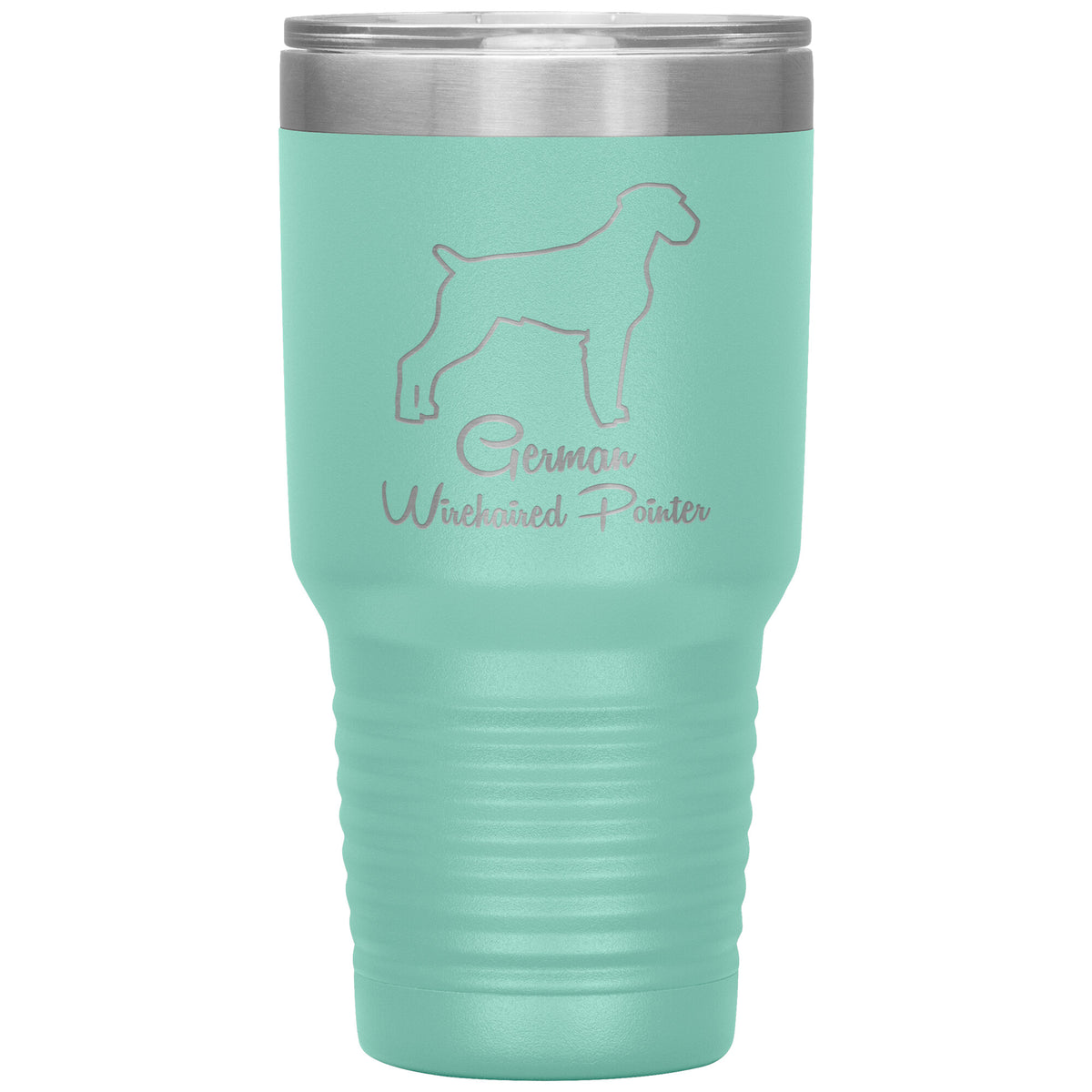 German Wirehaired Pointer Dog Outlined Silhouette 30oz Insulated Tumbler