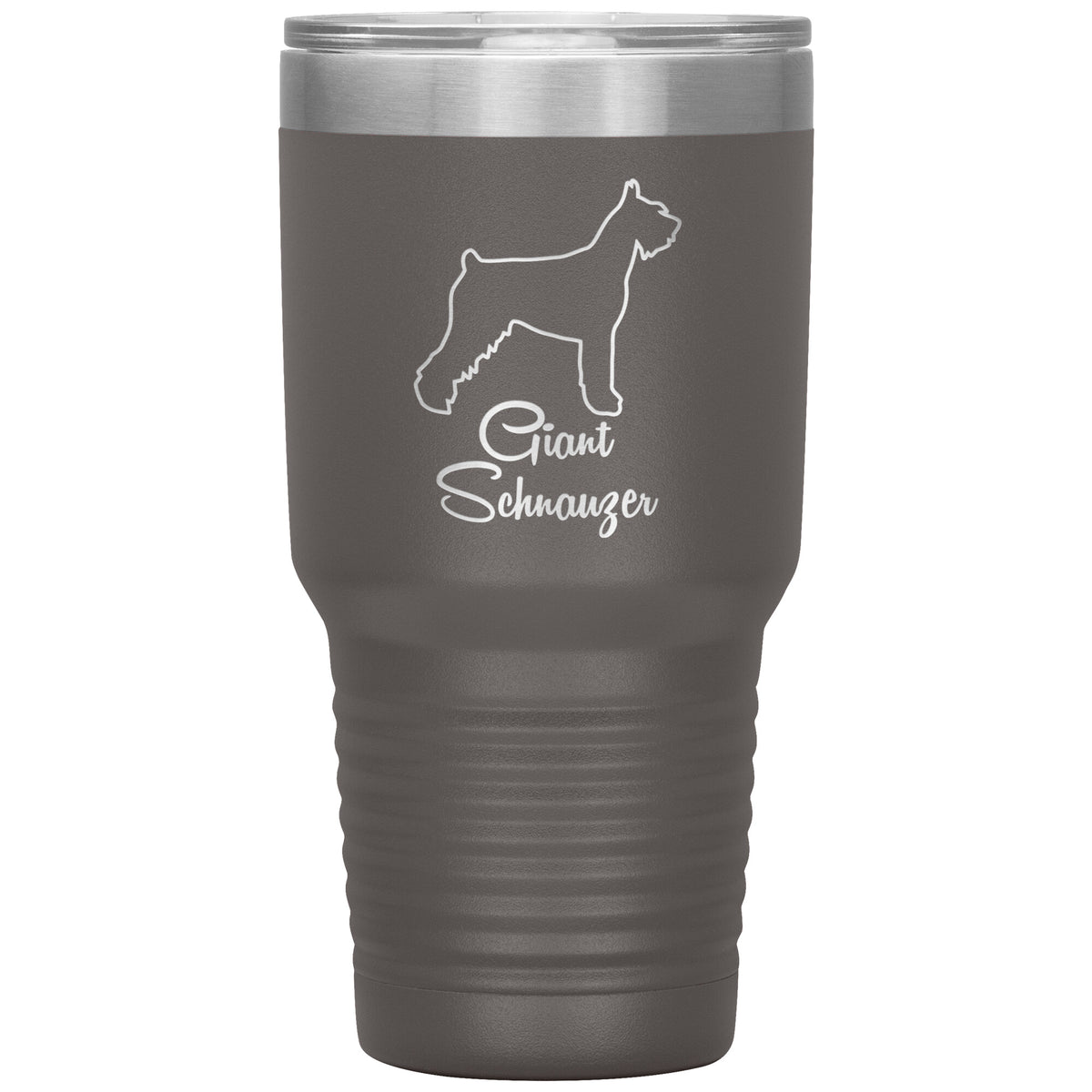 Giant Schnauzer Dog Outlined Silhouette 30oz Insulated Tumbler