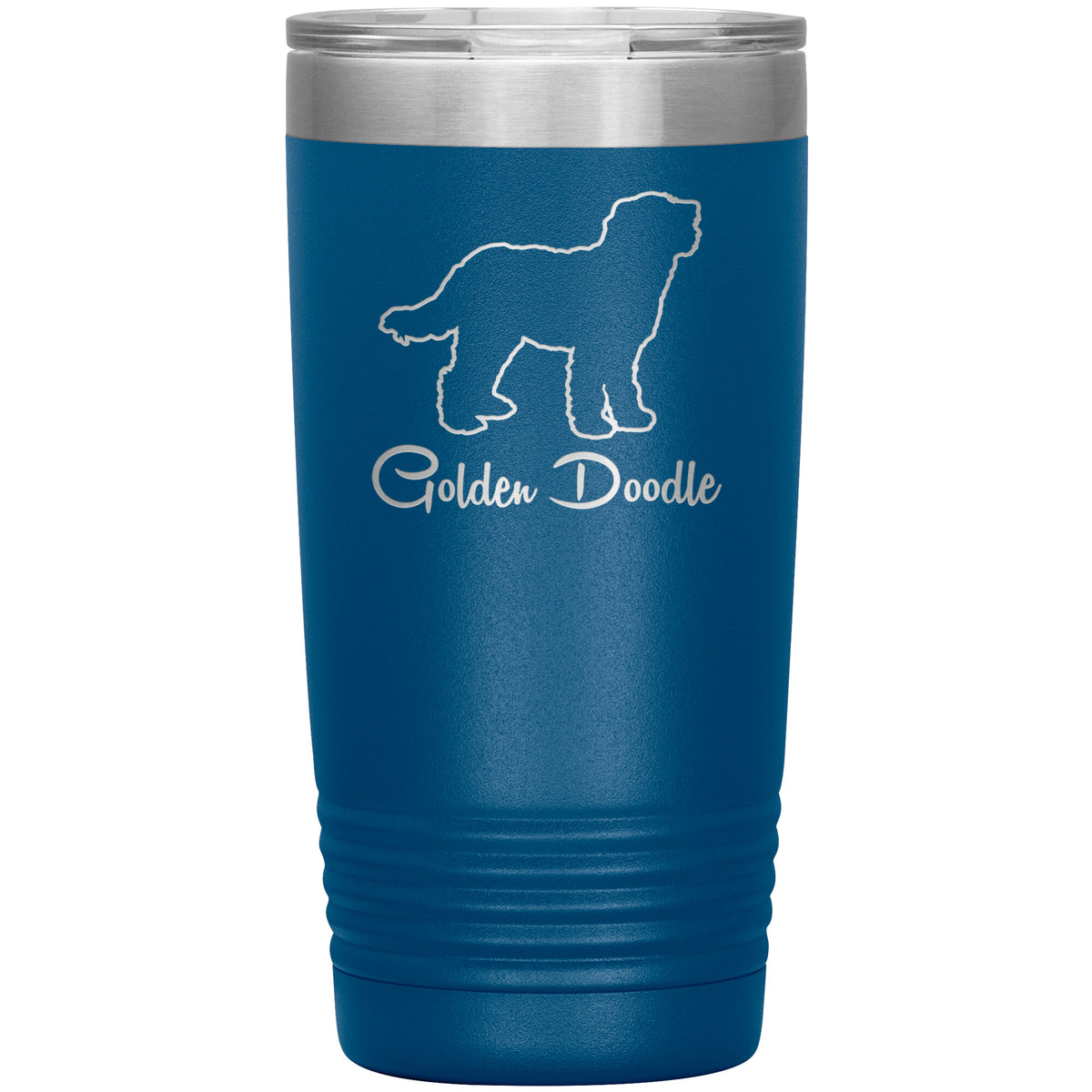 Golden Doodle Dog Outlined Silhouette 20oz Insulated Tumbler