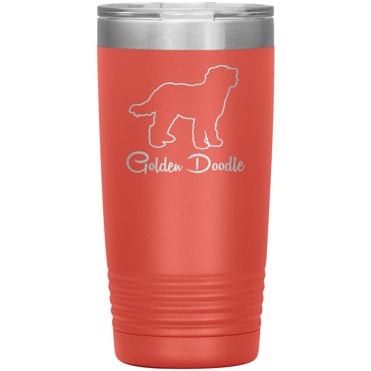 Golden Doodle Dog Outlined Silhouette 20oz Insulated Tumbler