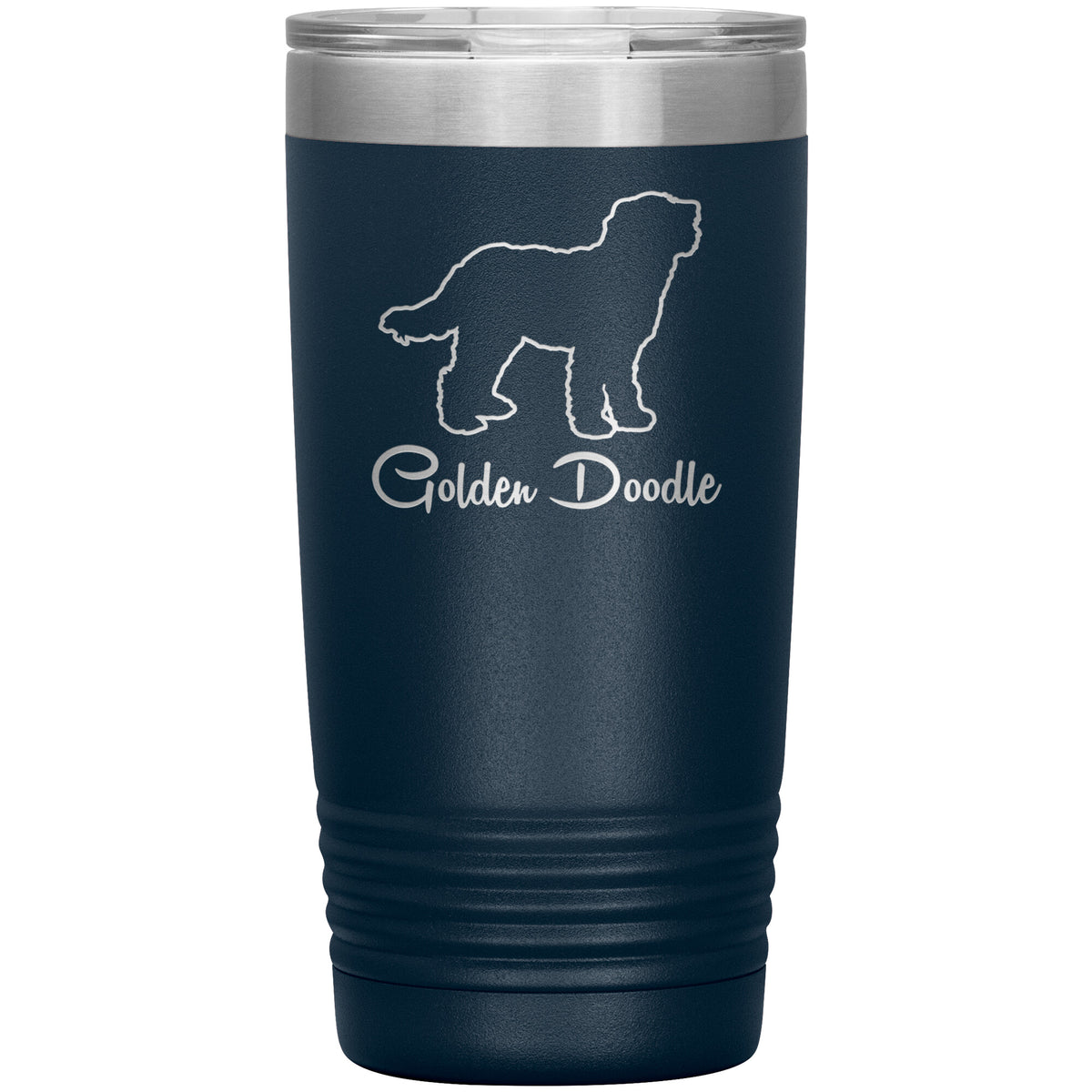 Golden Doodle Dog Outlined Silhouette 20oz Insulated Tumbler