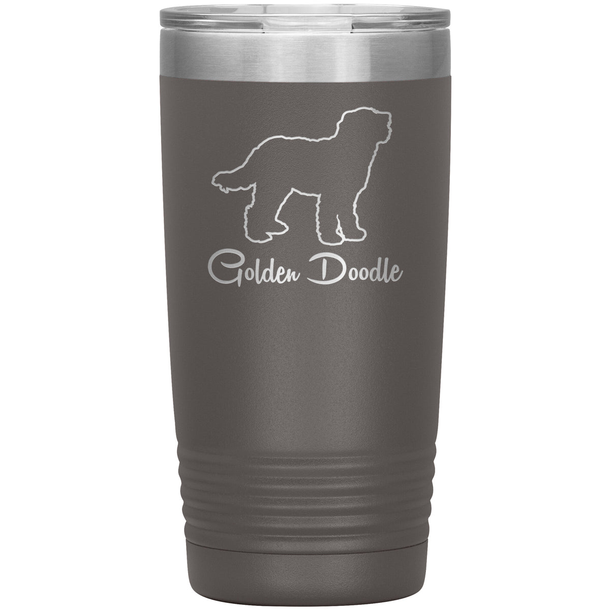 Golden Doodle Dog Outlined Silhouette 20oz Insulated Tumbler
