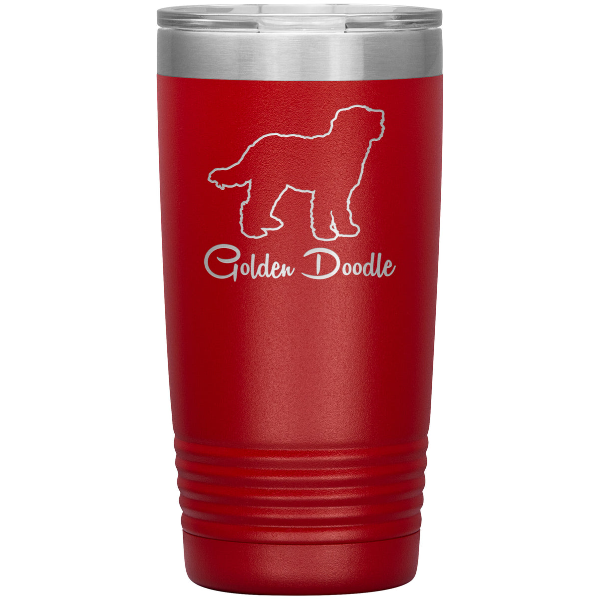 Golden Doodle Dog Outlined Silhouette 20oz Insulated Tumbler