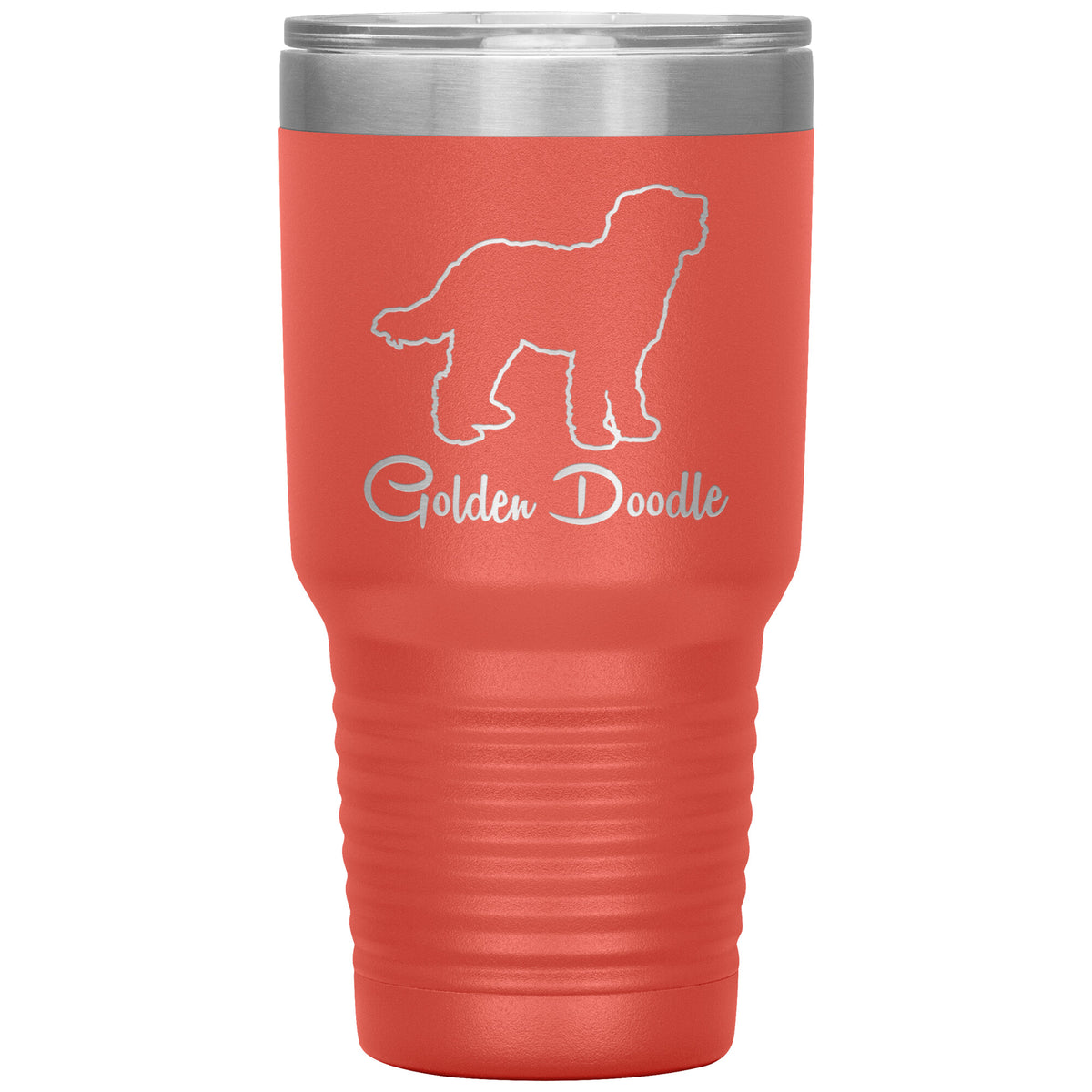 Golden Doodle Dog Outlined Silhouette 30oz Insulated Tumbler
