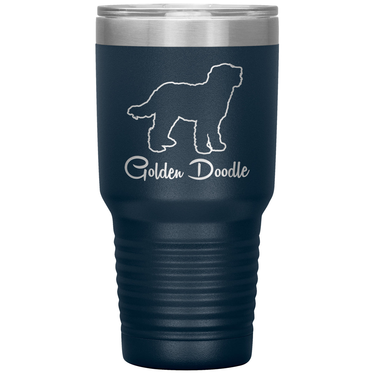 Golden Doodle Dog Outlined Silhouette 30oz Insulated Tumbler