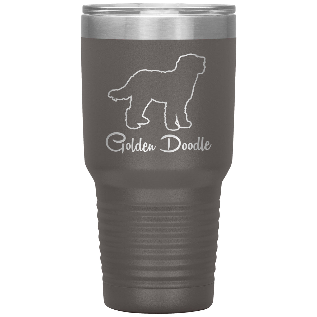 Golden Doodle Dog Outlined Silhouette 30oz Insulated Tumbler