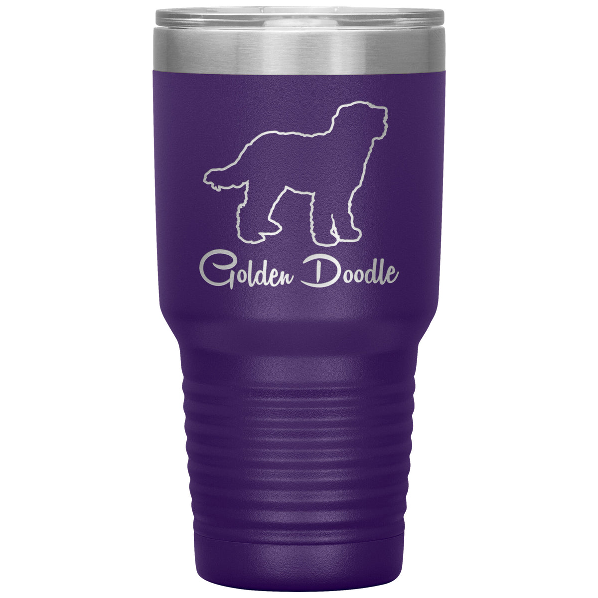Golden Doodle Dog Outlined Silhouette 30oz Insulated Tumbler