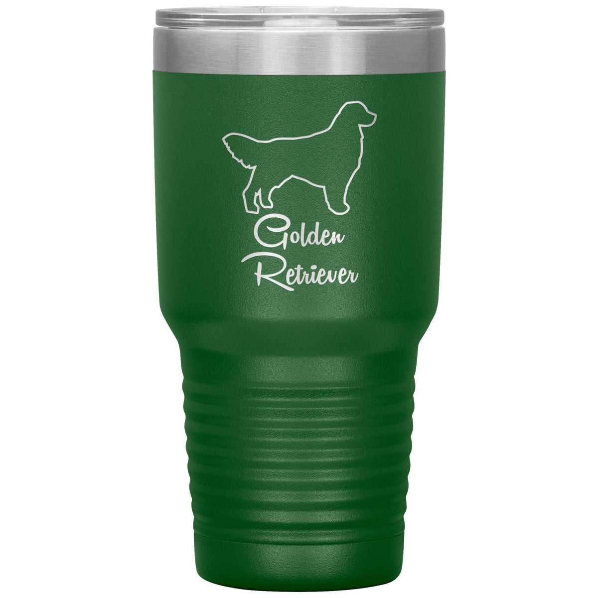 Golden Retriever Dog Outlined Silhouette 30oz Insulated Tumbler