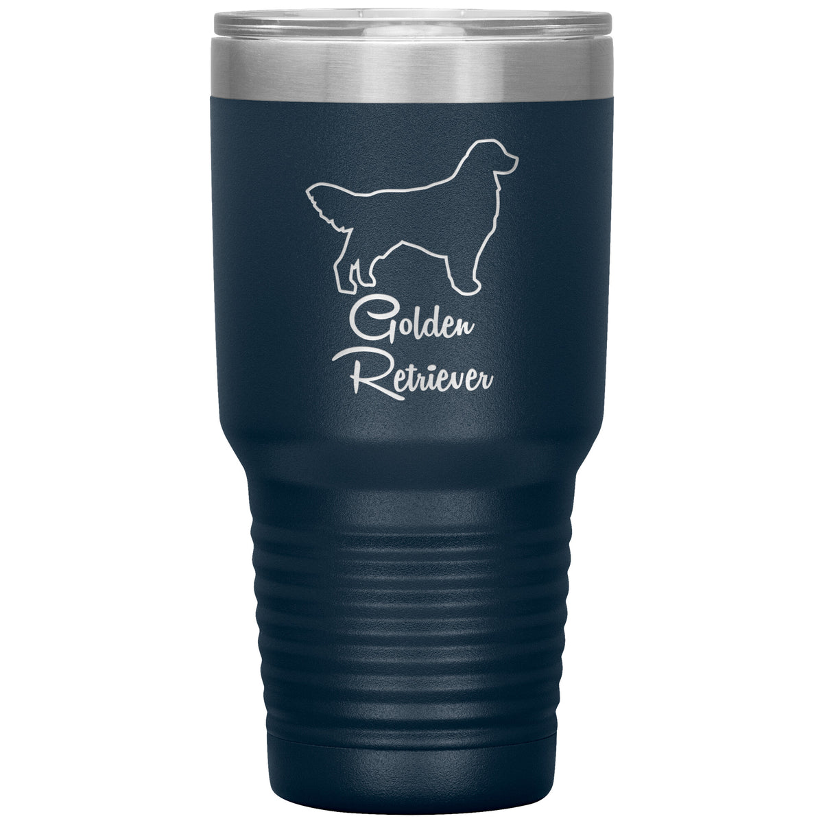 Golden Retriever Dog Outlined Silhouette 30oz Insulated Tumbler